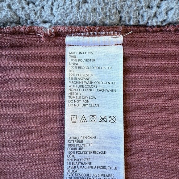 Prana Diva Vest Womens M Mauve Quilted Polyester Snap Sherpa-Lined Winter - Picture 6 of 6